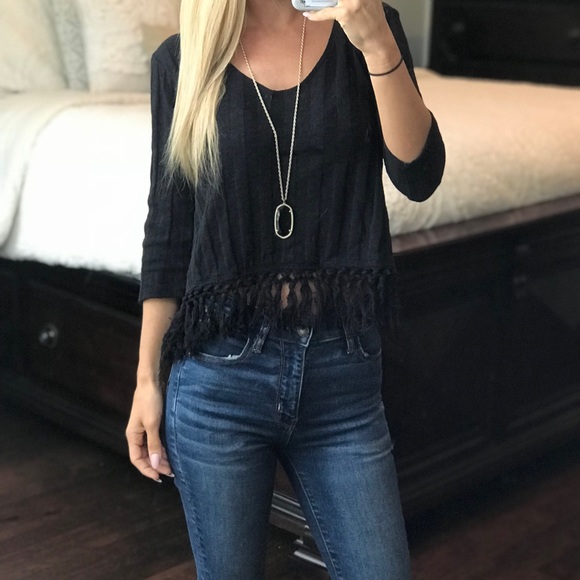 Anthropologie Eri & Ali Tassel Top - Picture 1 of 7